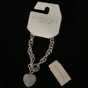Silver heart bracelet